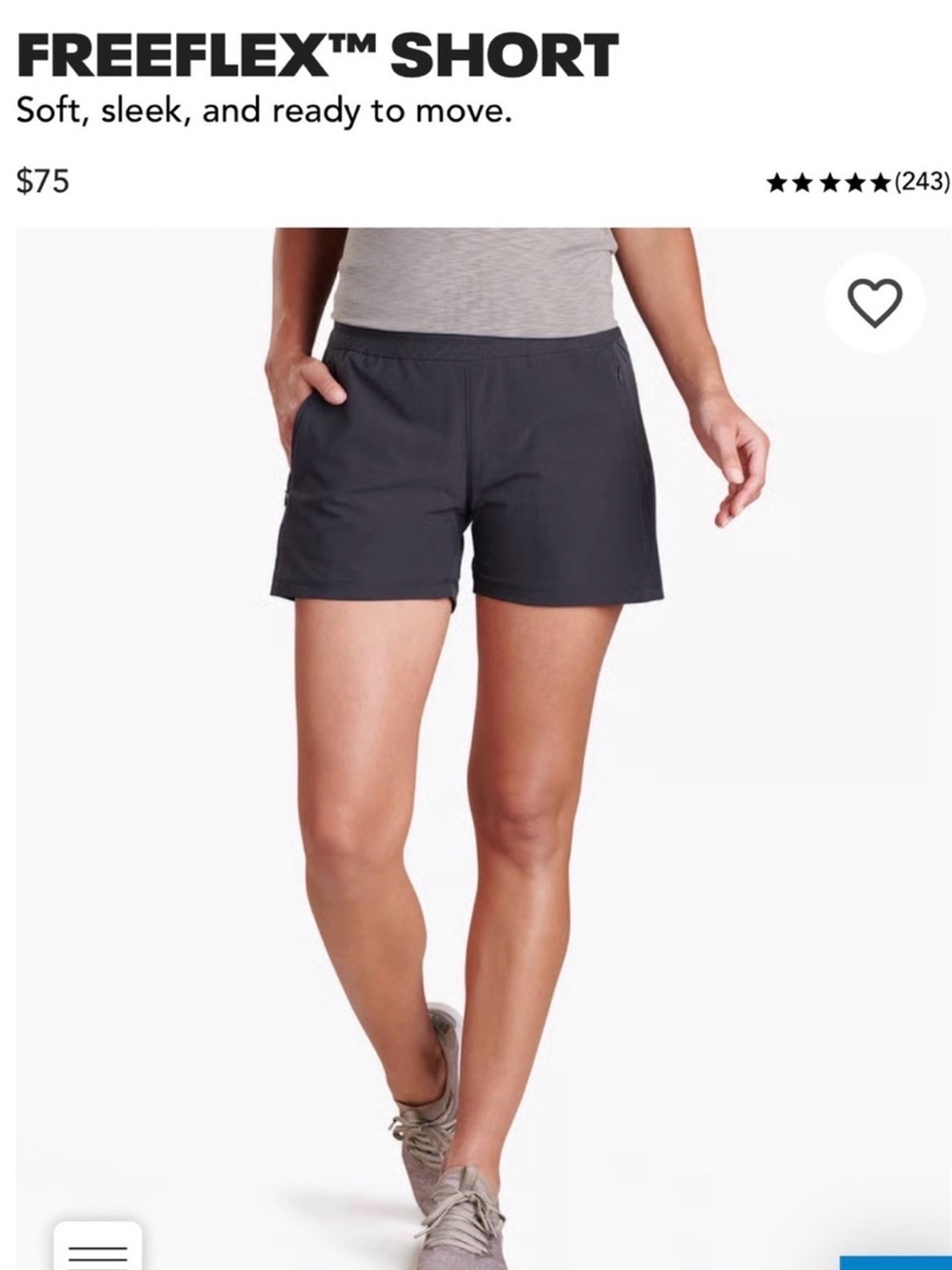 Kuhl Freeflex Short Black Pull-On Elastic Waistband Stretch Size Medium EUC 6308